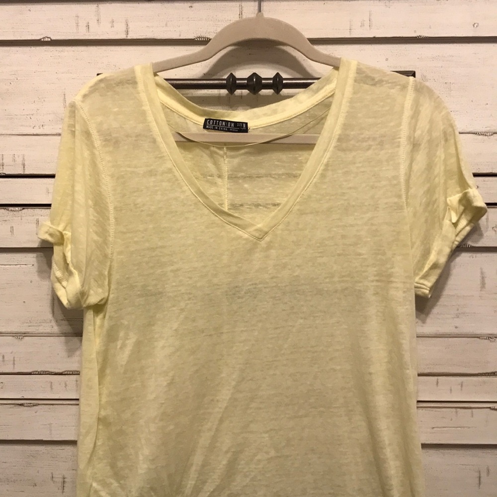 Yellow V Neck